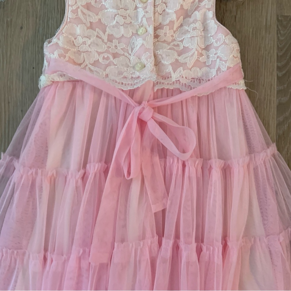 Jona Michelle Girl's Size 5 Gorgeous Special Occasion Dress With Lacey Front - Picture 9 of 9